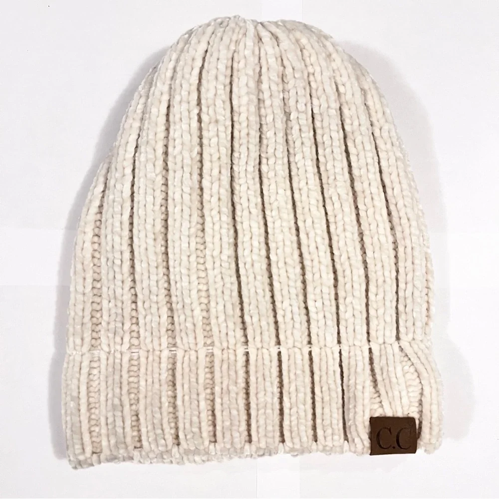 C.C Cream Natural Polyester Beanie Cap